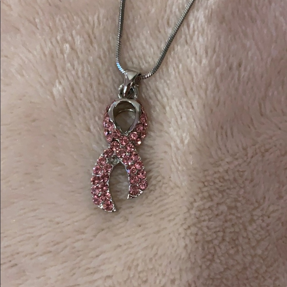 Pink Ribbon Necklace